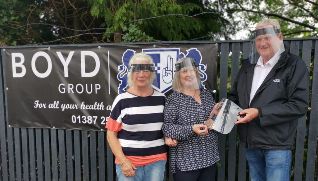 Boyd Group Donates Visors To The Dumfries & Galloway Hard of Hearing Group