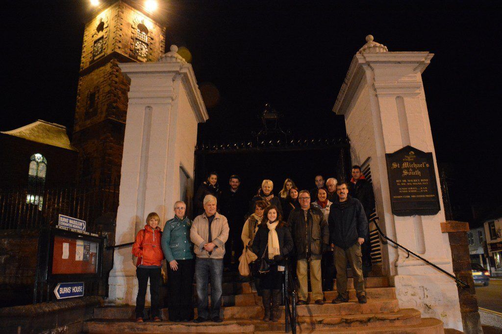 We all survived to tell the tail, at the gates of St Michael's Church Dumfries